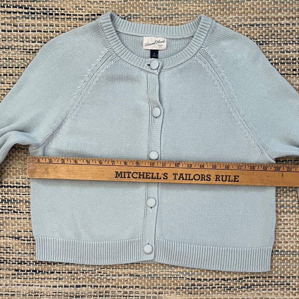 Universal Thread Pale Blue Cropped Button-Up Card… - image 3